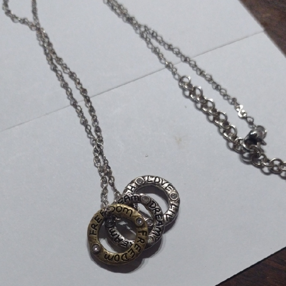 Brighton Silver and Gold Freedom Necklace